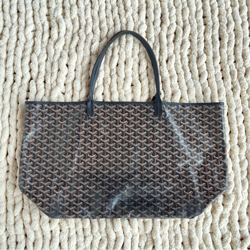 GOYARD Saint Louis Black Monogram Coated Canvas Tote Bag - Picture 9 of 15